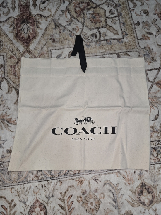 Coach Handbags - Coach Canvas Dust Bag in Natural with Black Logo